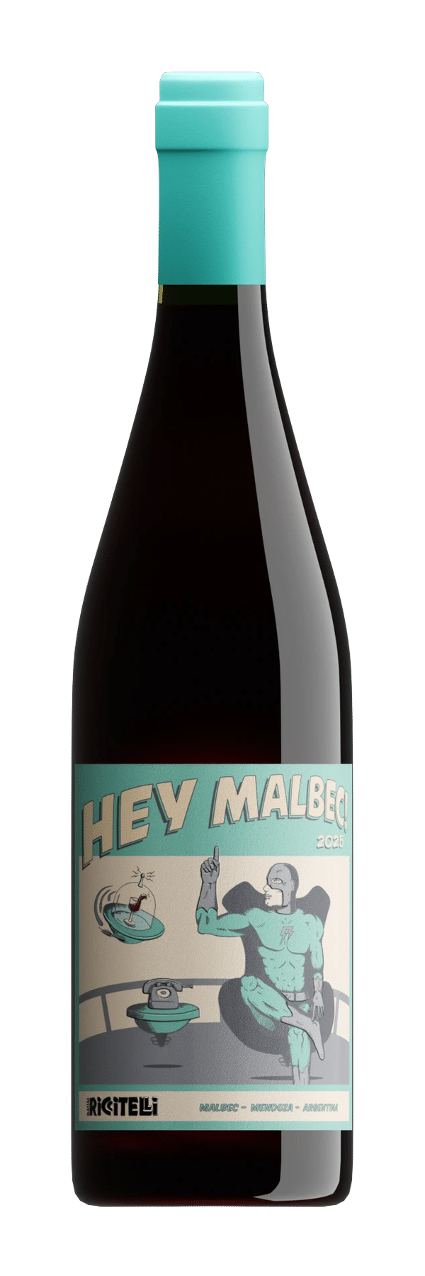 Riccitelli 2025 Hey Malbec! bottle